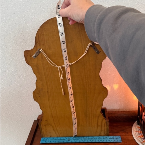 Vintage Wooden Wall Organizer with Floral Design for spoons or other small item - Picture 5 of 15